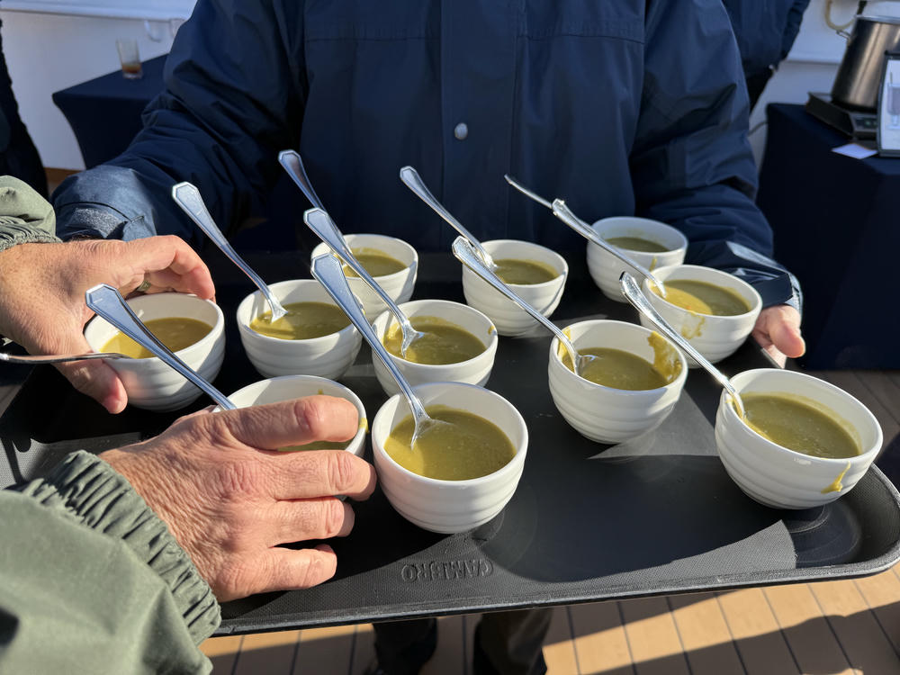 Dutch pea soup served on glacier day.